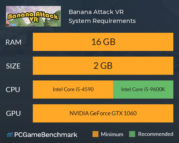 Banana Attack VR System Requirements PC Graph - Can I Run Banana Attack VR