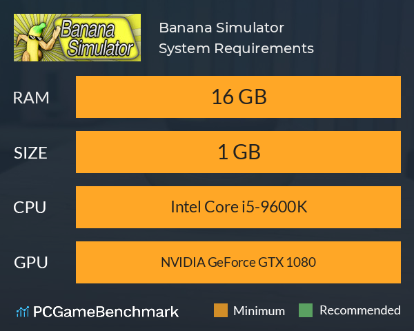 Banana Simulator System Requirements PC Graph - Can I Run Banana Simulator