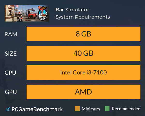 Bar Simulator System Requirements PC Graph - Can I Run Bar Simulator