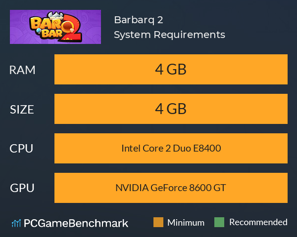 Barbarq 2 System Requirements PC Graph - Can I Run Barbarq 2