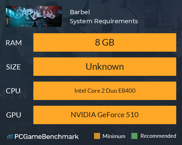 Barbelé System Requirements PC Graph - Can I Run Barbelé