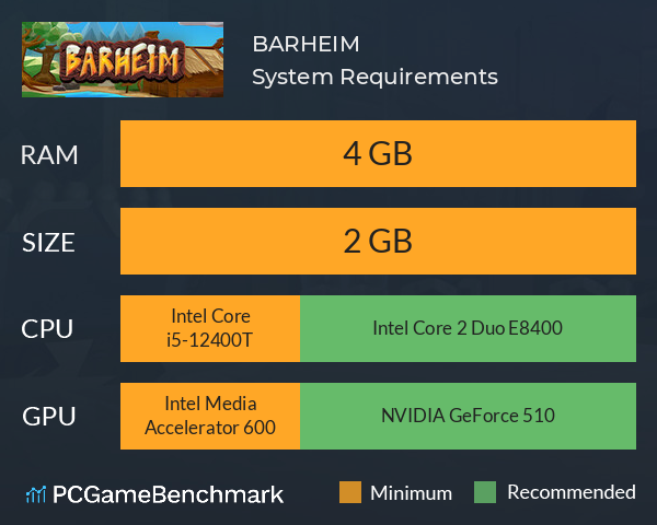 BARHEIM System Requirements PC Graph - Can I Run BARHEIM