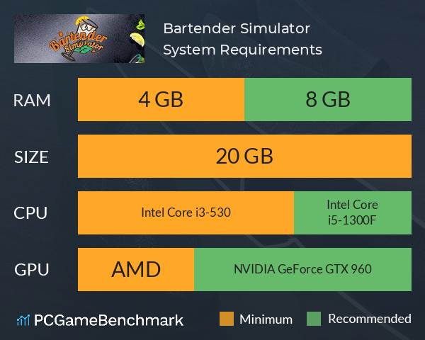 Bartender Simulator System Requirements PC Graph - Can I Run Bartender Simulator