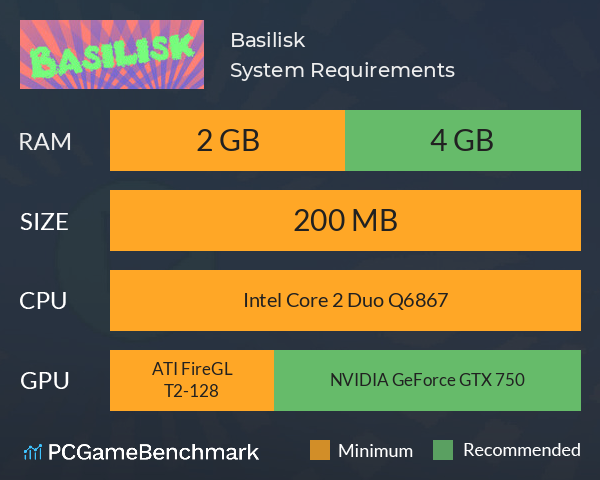 Basilisk System Requirements PC Graph - Can I Run Basilisk