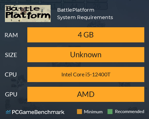 BattlePlatform System Requirements PC Graph - Can I Run BattlePlatform