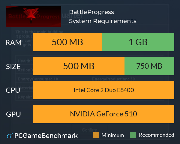 BattleProgress System Requirements PC Graph - Can I Run BattleProgress