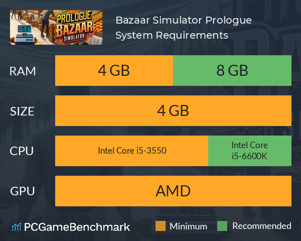 Bazaar Simulator Prologue System Requirements PC Graph - Can I Run Bazaar Simulator Prologue