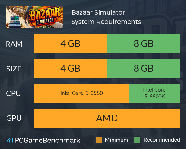 Bazaar Simulator System Requirements PC Graph - Can I Run Bazaar Simulator