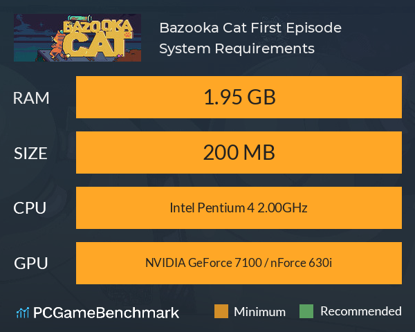 Bazooka Cat: First Episode System Requirements PC Graph - Can I Run Bazooka Cat: First Episode