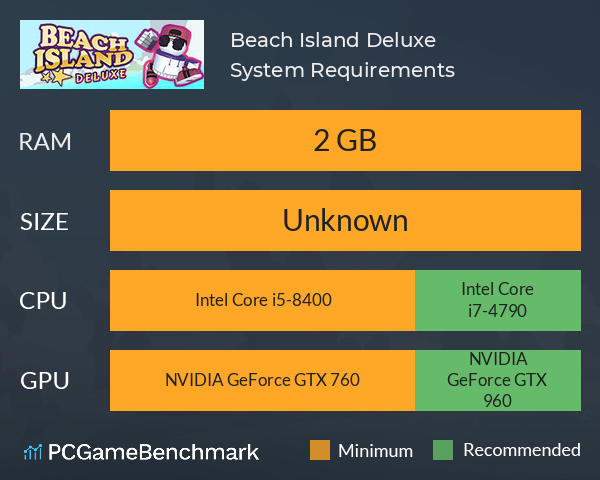 Beach Island Deluxe System Requirements PC Graph - Can I Run Beach Island Deluxe