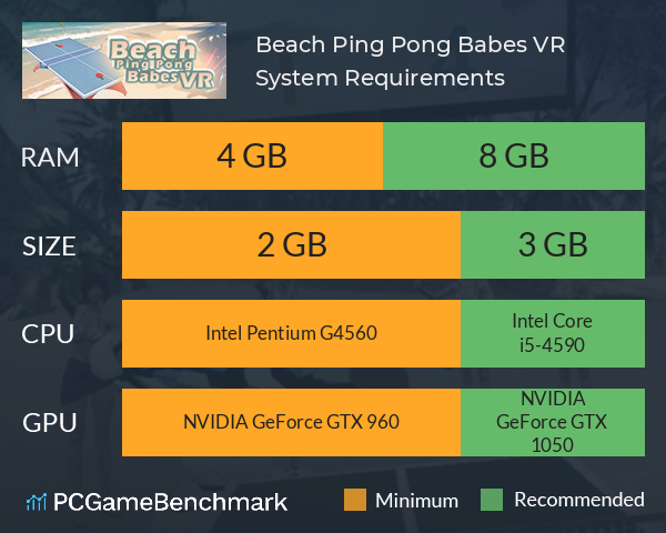 Beach Ping Pong Babes VR System Requirements PC Graph - Can I Run Beach Ping Pong Babes VR