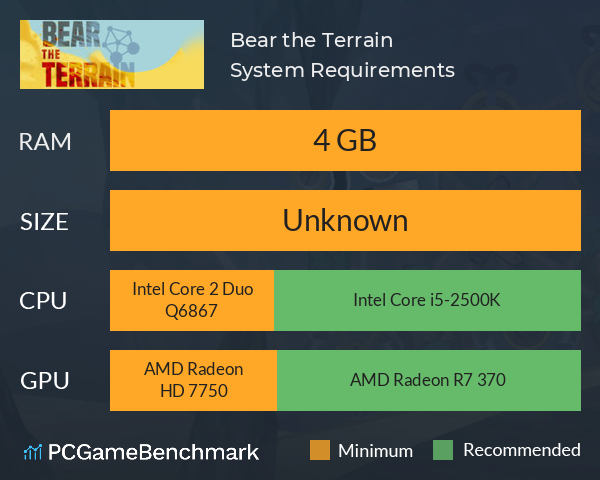 Bear the Terrain System Requirements PC Graph - Can I Run Bear the Terrain