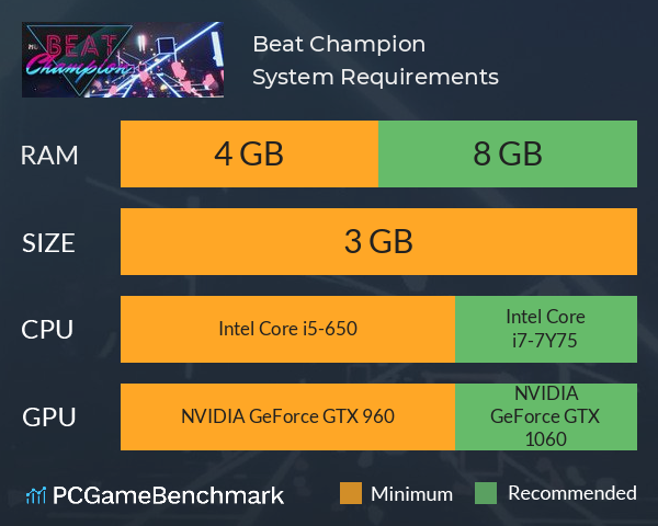 Beat Champion System Requirements PC Graph - Can I Run Beat Champion