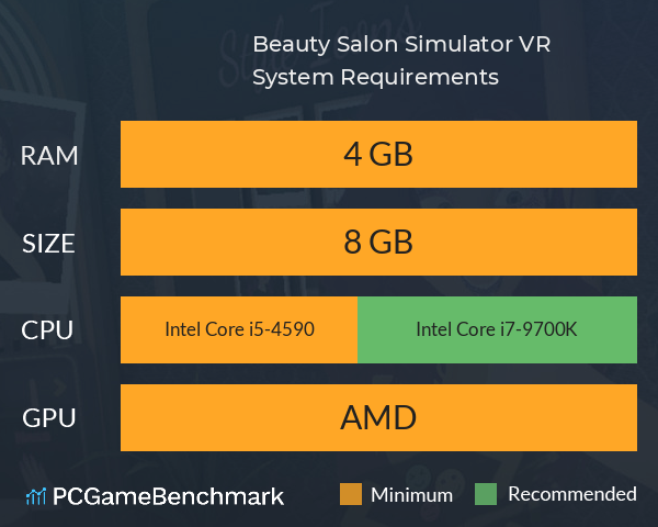 Beauty Salon Simulator VR System Requirements PC Graph - Can I Run Beauty Salon Simulator VR