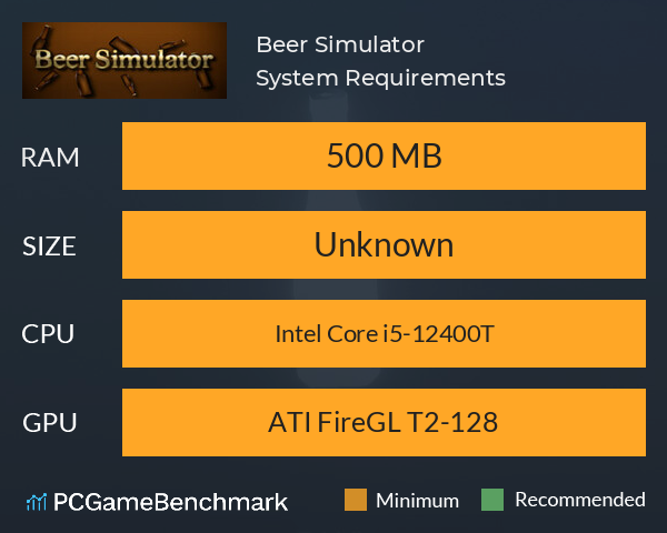 Beer Simulator System Requirements PC Graph - Can I Run Beer Simulator