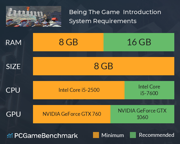 Being The Game : Introduction System Requirements PC Graph - Can I Run Being The Game : Introduction