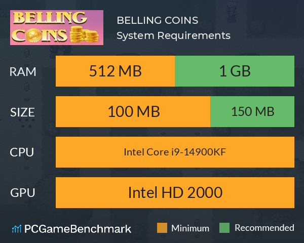 BELLING COINS System Requirements PC Graph - Can I Run BELLING COINS