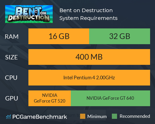 Bent on Destruction System Requirements PC Graph - Can I Run Bent on Destruction