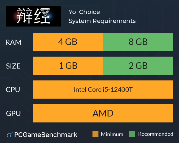 辩经[Yo_Choice!!!!!] System Requirements PC Graph - Can I Run 辩经[Yo_Choice!!!!!]