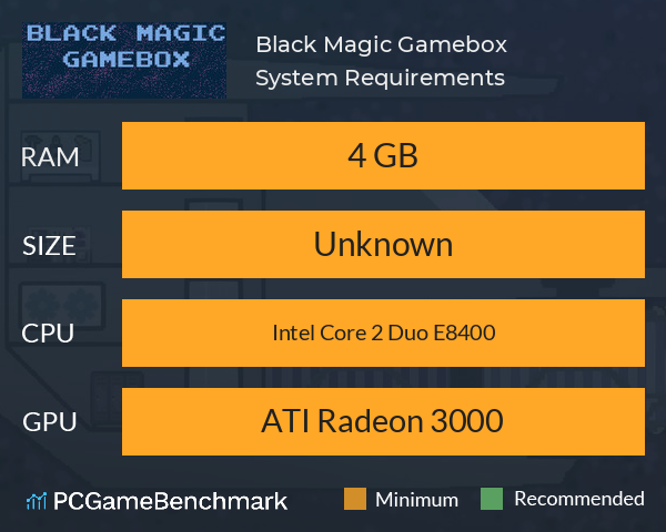 Black Magic Gamebox System Requirements PC Graph - Can I Run Black Magic Gamebox