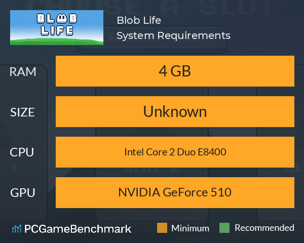 Blob Life System Requirements PC Graph - Can I Run Blob Life