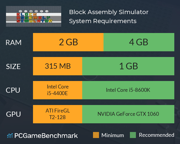 Block Assembly Simulator System Requirements PC Graph - Can I Run Block Assembly Simulator