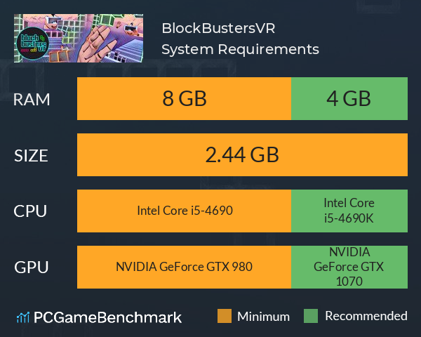 BlockBustersVR System Requirements PC Graph - Can I Run BlockBustersVR