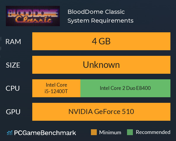 BloodDome Classic System Requirements PC Graph - Can I Run BloodDome Classic