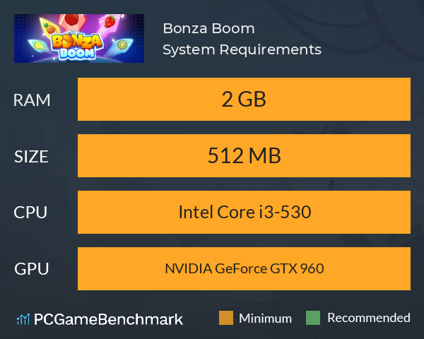 Bonza Boom System Requirements PC Graph - Can I Run Bonza Boom