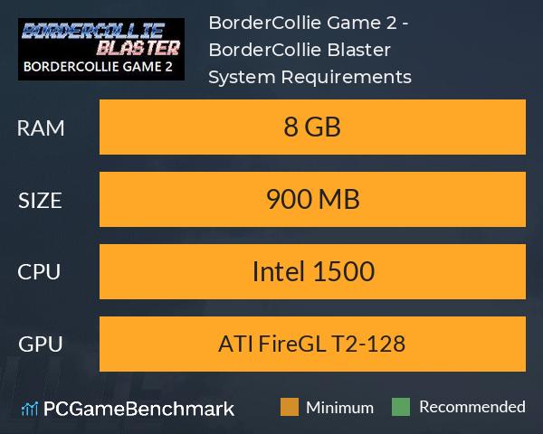 BorderCollie Game 2 - BorderCollie Blaster System Requirements PC Graph - Can I Run BorderCollie Game 2 - BorderCollie Blaster