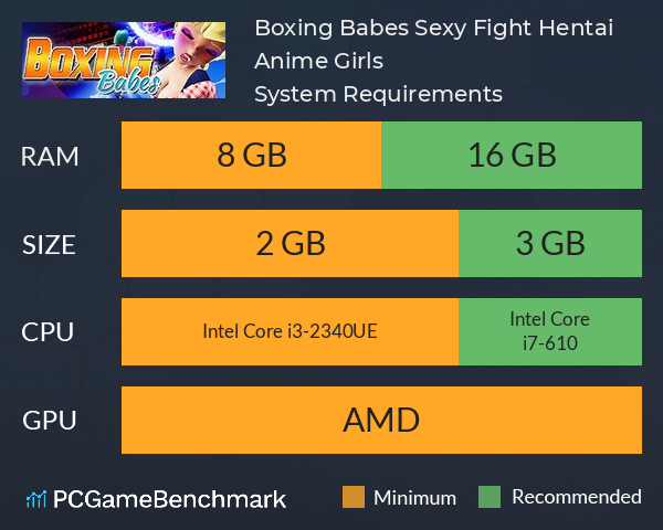 Boxing Babes: Sexy Fight Hentai Anime Girls System Requirements PC Graph - Can I Run Boxing Babes: Sexy Fight Hentai Anime Girls