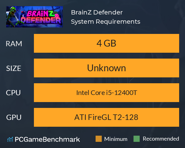 BrainZ Defender System Requirements PC Graph - Can I Run BrainZ Defender