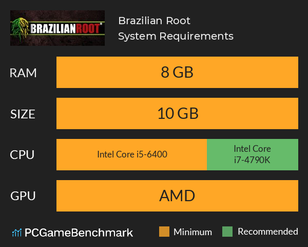 Brazilian Root System Requirements PC Graph - Can I Run Brazilian Root