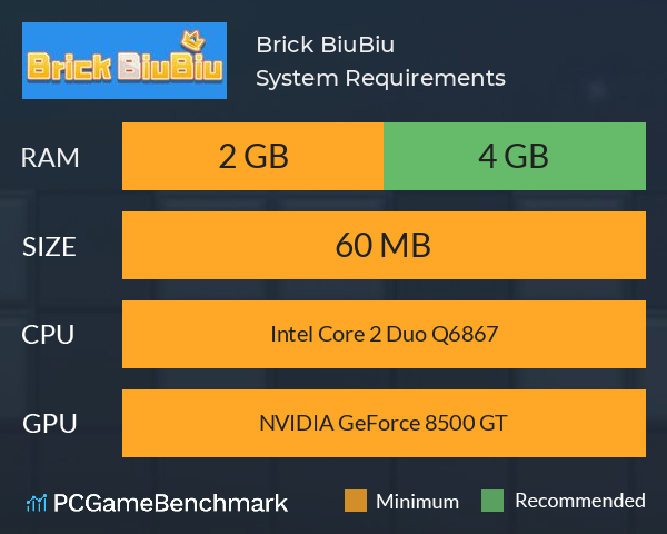 Brick BiuBiu System Requirements PC Graph - Can I Run Brick BiuBiu