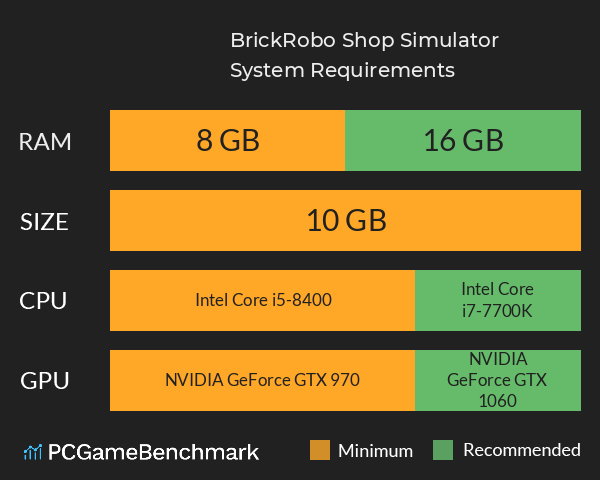 BrickRobo Shop Simulator System Requirements PC Graph - Can I Run BrickRobo Shop Simulator