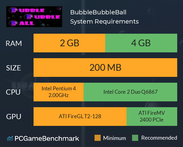 BubbleBubbleBall System Requirements PC Graph - Can I Run BubbleBubbleBall