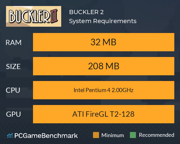 BUCKLER 2 System Requirements PC Graph - Can I Run BUCKLER 2