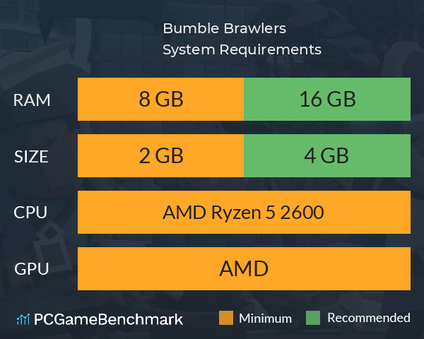 Bumble Brawlers System Requirements PC Graph - Can I Run Bumble Brawlers