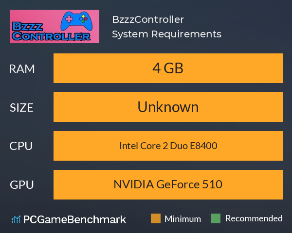 BzzzController System Requirements PC Graph - Can I Run BzzzController