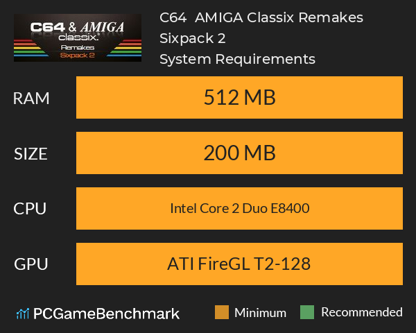 C64 & AMIGA Classix Remakes Sixpack 2 System Requirements PC Graph - Can I Run C64 & AMIGA Classix Remakes Sixpack 2