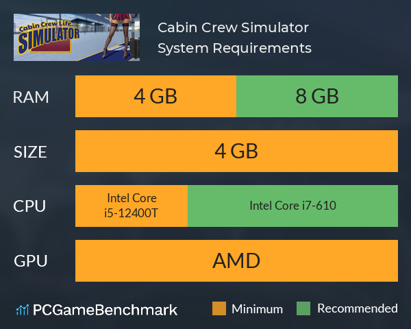 Cabin Crew Simulator System Requirements PC Graph - Can I Run Cabin Crew Simulator