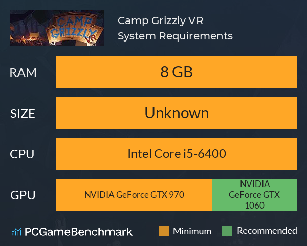 Camp Grizzly VR System Requirements PC Graph - Can I Run Camp Grizzly VR