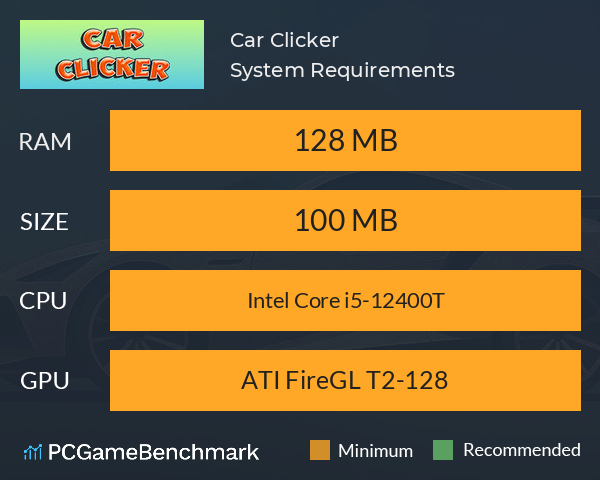 Car Clicker System Requirements PC Graph - Can I Run Car Clicker