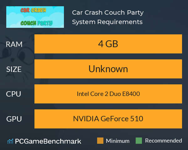 Car Crash Couch Party System Requirements PC Graph - Can I Run Car Crash Couch Party