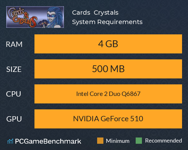 Cards & Crystals System Requirements PC Graph - Can I Run Cards & Crystals