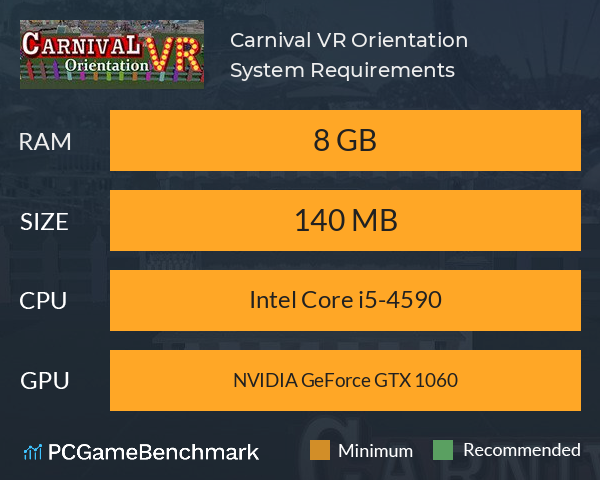 Carnival VR Orientation System Requirements PC Graph - Can I Run Carnival VR Orientation