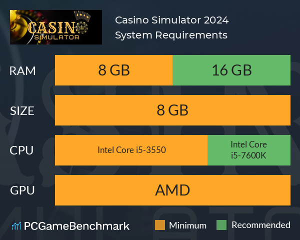 Casino Simulator 2024 System Requirements PC Graph - Can I Run Casino Simulator 2024