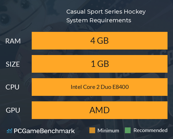 Casual Sport Series: Hockey System Requirements PC Graph - Can I Run Casual Sport Series: Hockey