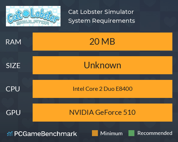 Cat Lobster Simulator System Requirements PC Graph - Can I Run Cat Lobster Simulator