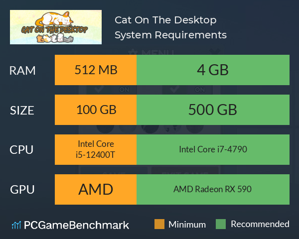 Cat On The Desktop System Requirements PC Graph - Can I Run Cat On The Desktop